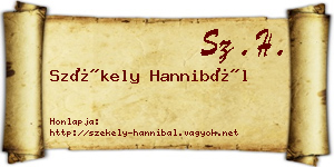 Székely Hannibál névjegykártya