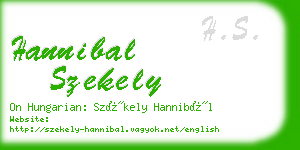 hannibal szekely business card
